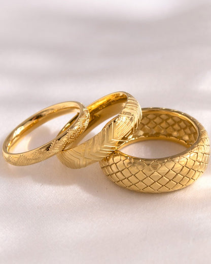 Snake Skin Anello Oro