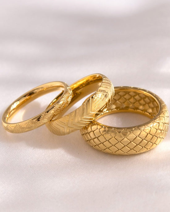 Snake Skin Anello Oro