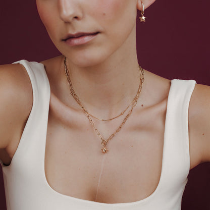 Nova Oval Links Collana Set Oro Rosa