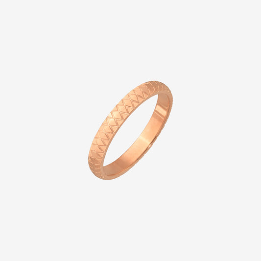Cute Pattern Anello Oro Rosa