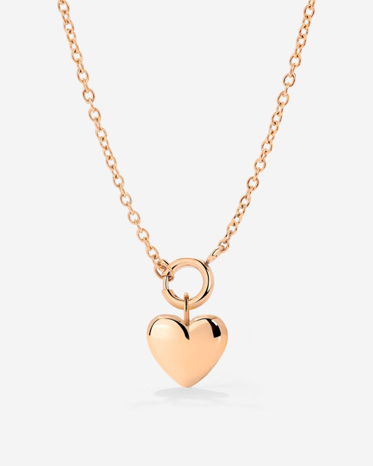 Lovely Heart Classic Chain Collana Set Oro Rosa