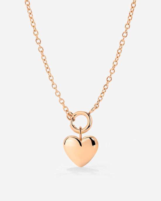 Lovely Heart Classic Chain Collana Set Oro Rosa