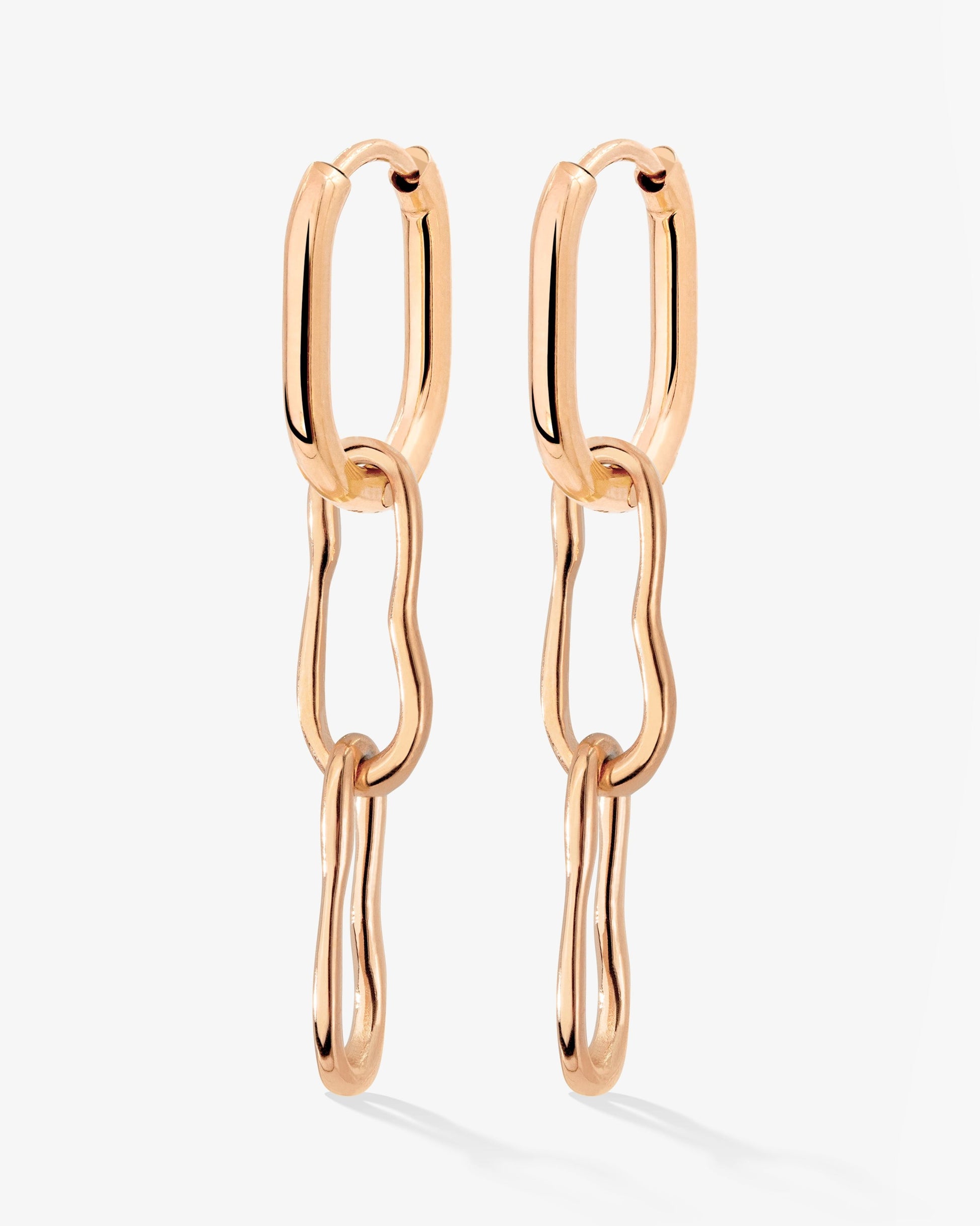 Blending Duo Oval Hoop Set Baby Oro Rosa