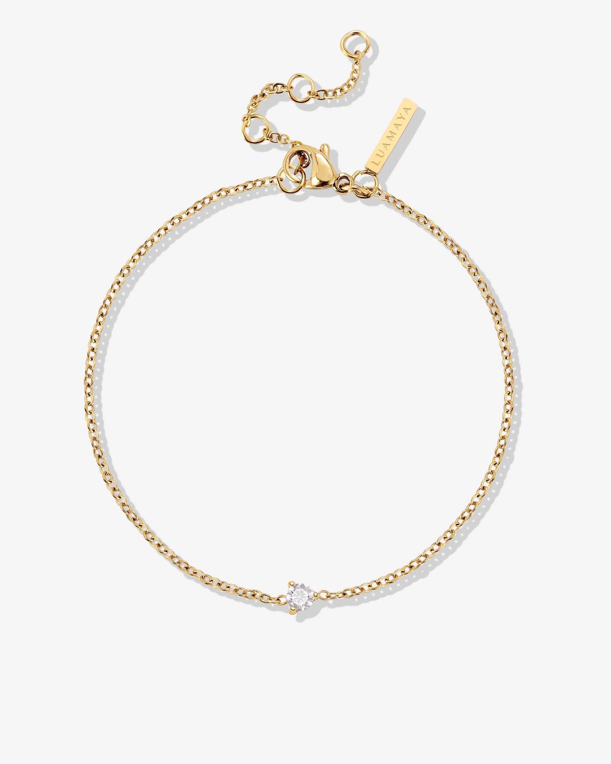 Solitaire Stone Bracciale Oro