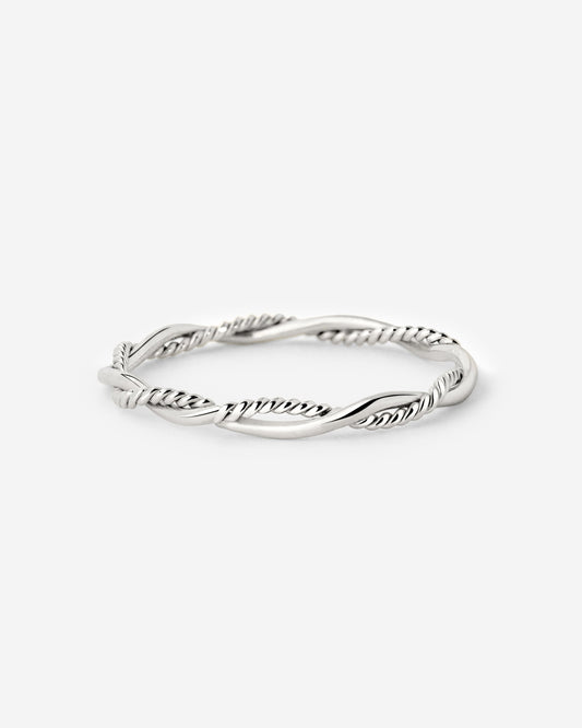 Curly Twist Anello Argento