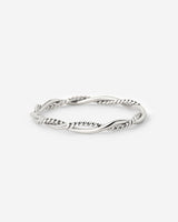 Curly Twist Anello Argento