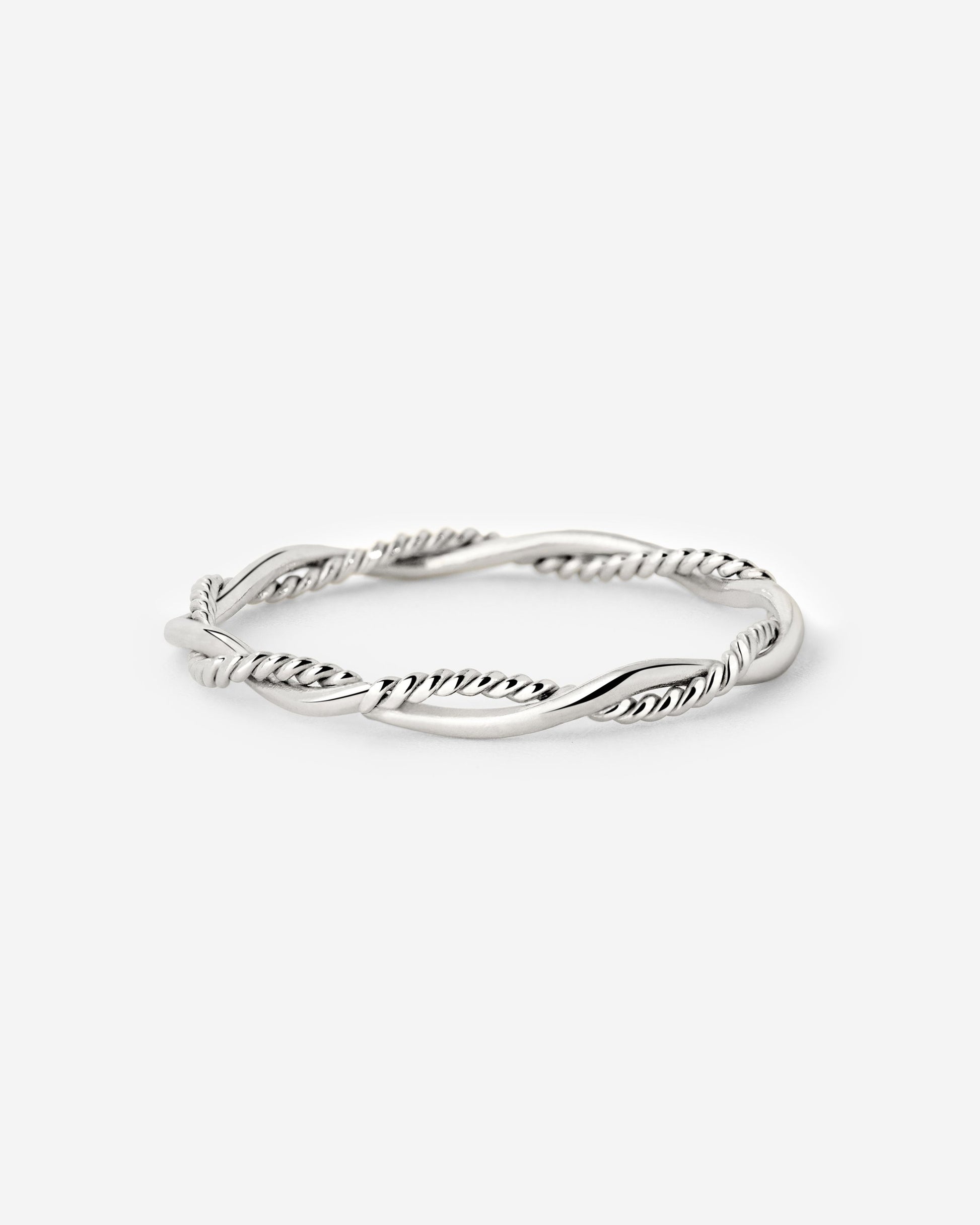 Curly Twist Anello Argento
