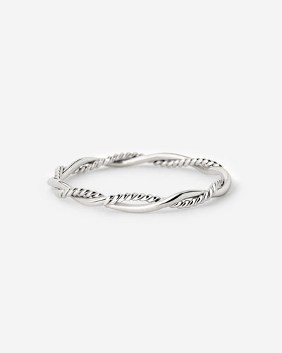 Curly Twist Anello Argento
