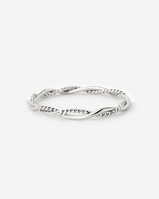 Curly Twist Anello Argento