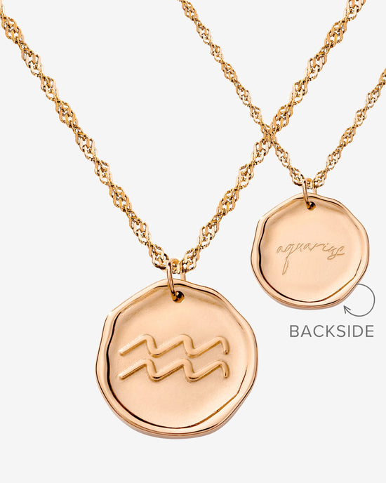 Zodiac Collana - Acquari Oro Rosa