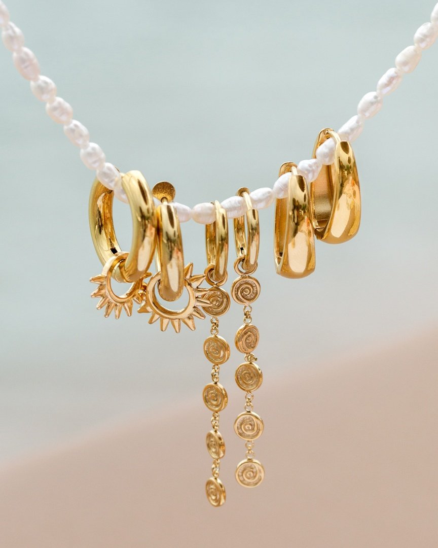 Sweet Swirl Hoop Set Small Oro