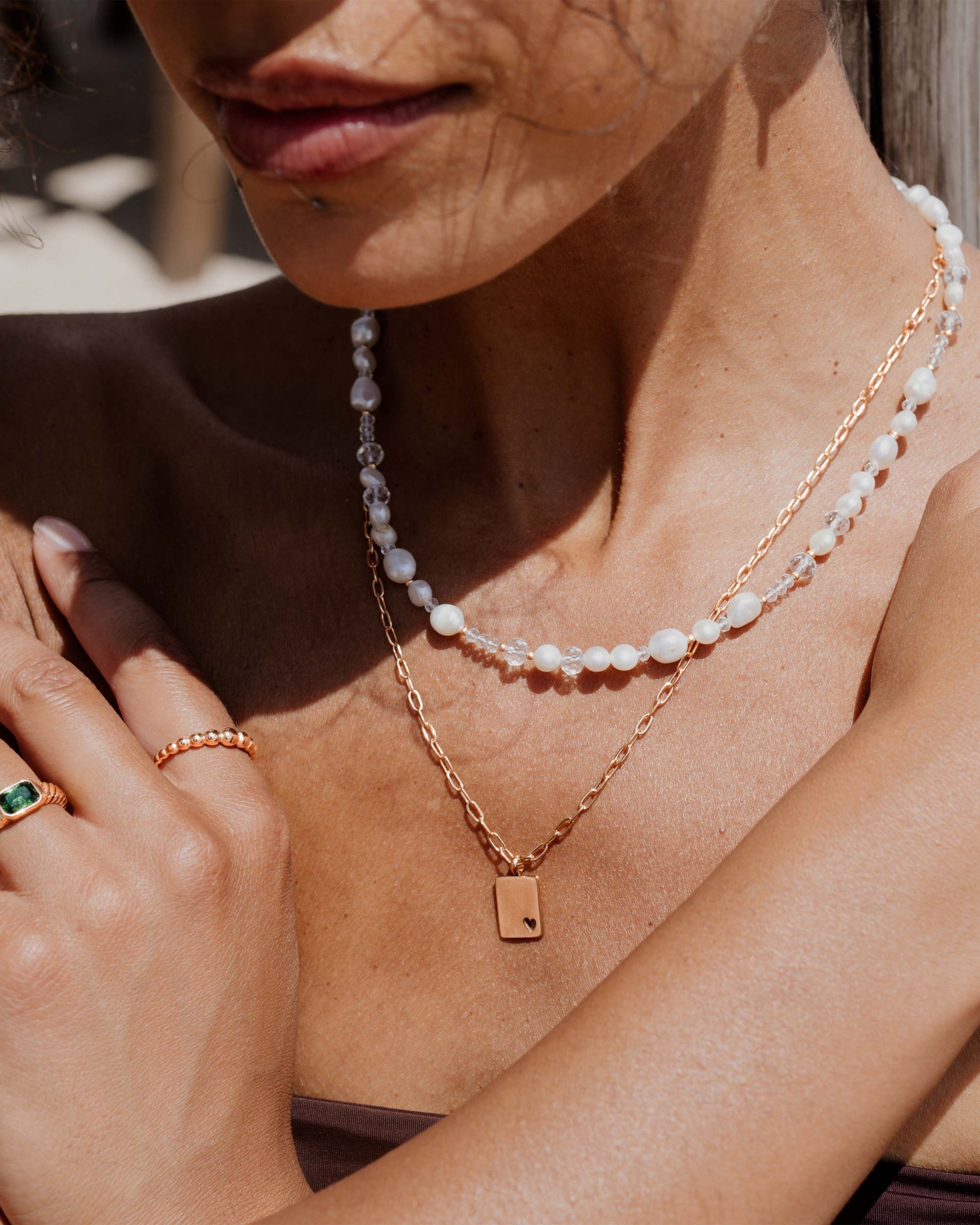 Icy Cool Pearl Collana Oro Rosa