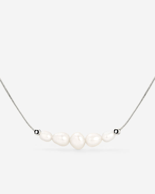 Pearlessence Choker Argento