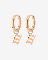 Angel Number 111 Hoop Set Small Oro Rosa