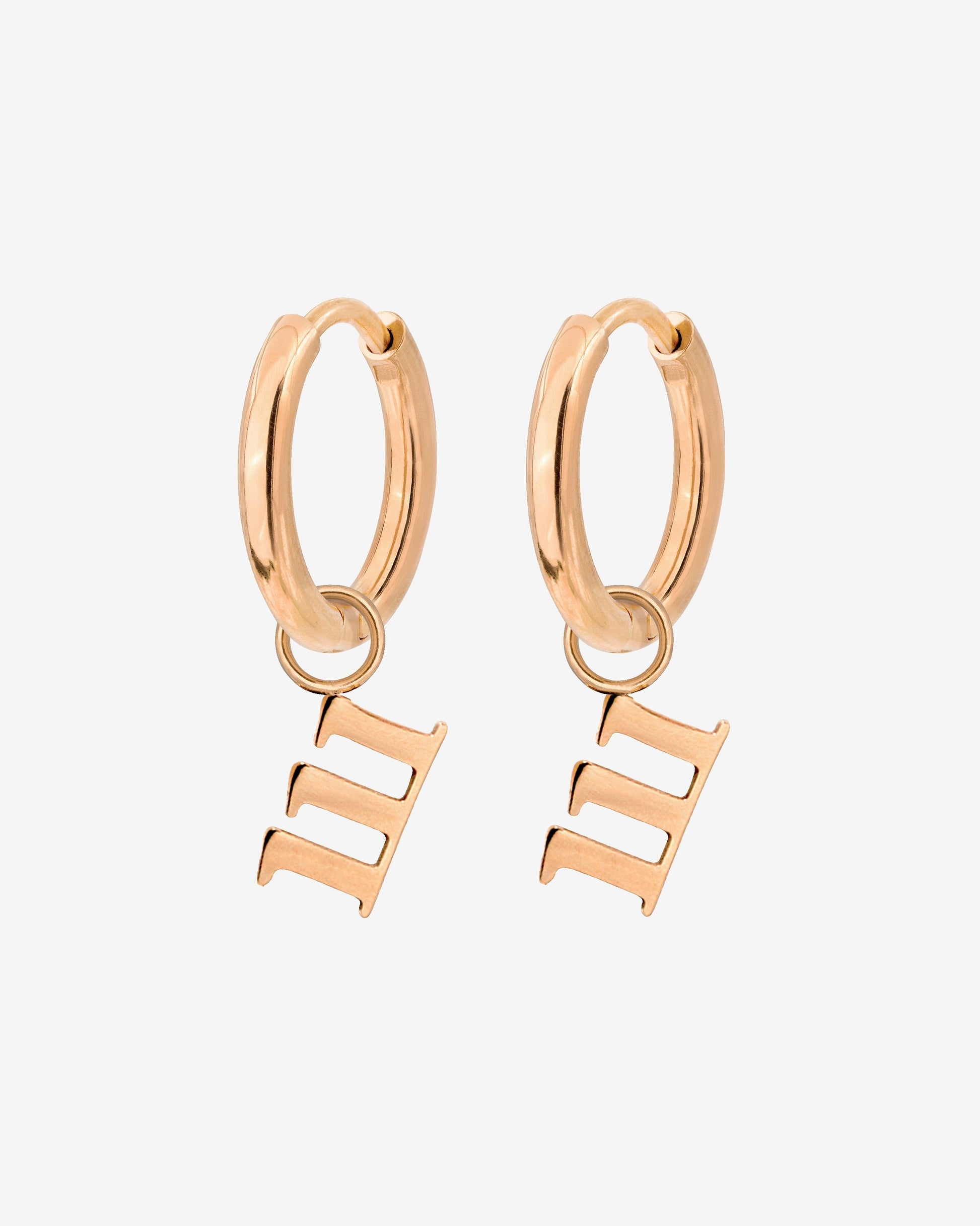 Angel Number 111 Hoop Set Small Oro Rosa