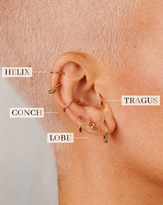 Sparkle Piercing Stud Oro