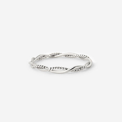 Curly Twist Anello Argento