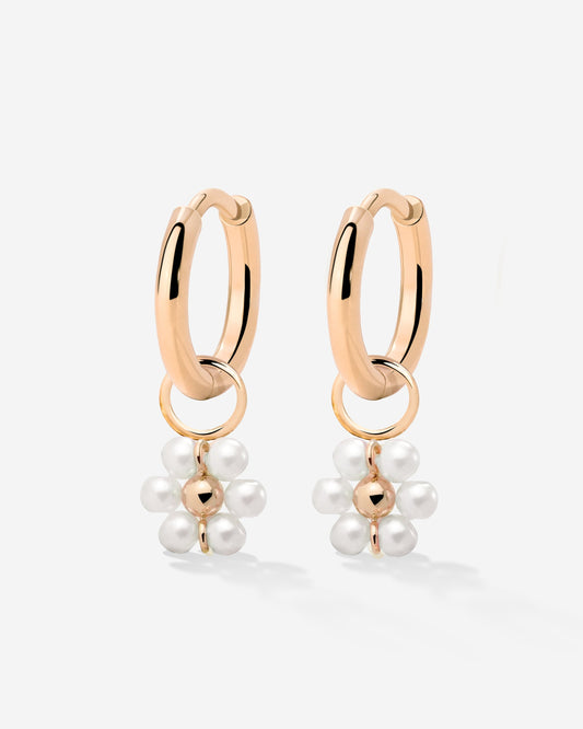 Daisy Hoop Set Small Oro Rosa