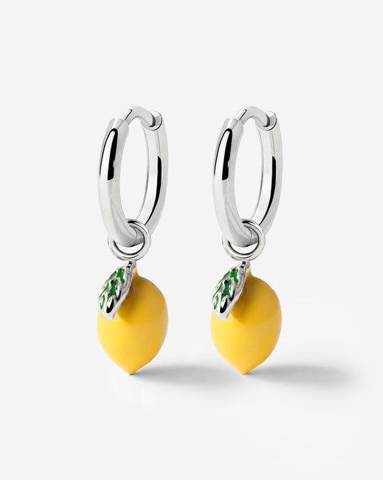Lemony Hoop Set Small Argento