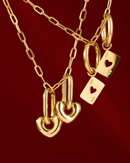 Phat Heart Oval Hoop Set Baby Oro