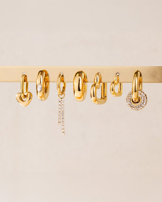 Phat Heart Oval Hoop Set Baby Oro