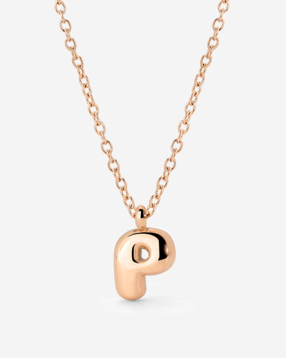 Bubble Letter Collana Oro Rosa