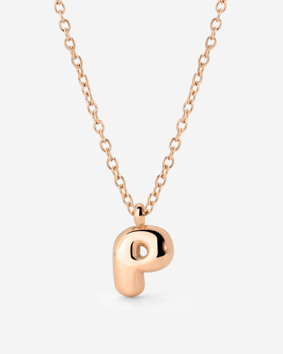 Bubble Letter Collana Oro Rosa