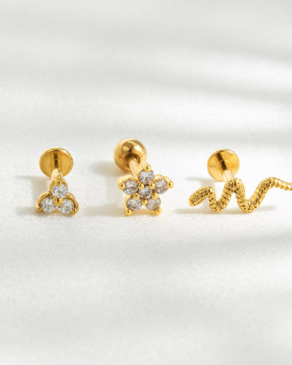 Sparkle Piercing Stud Oro