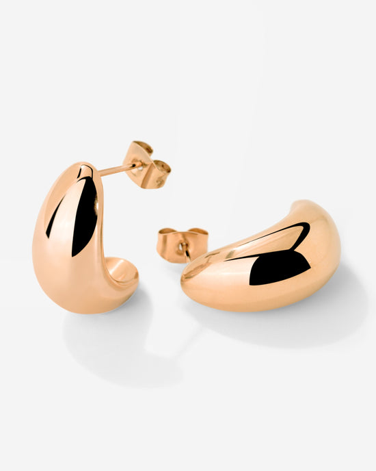 Huggie Orecchini Oro Rosa