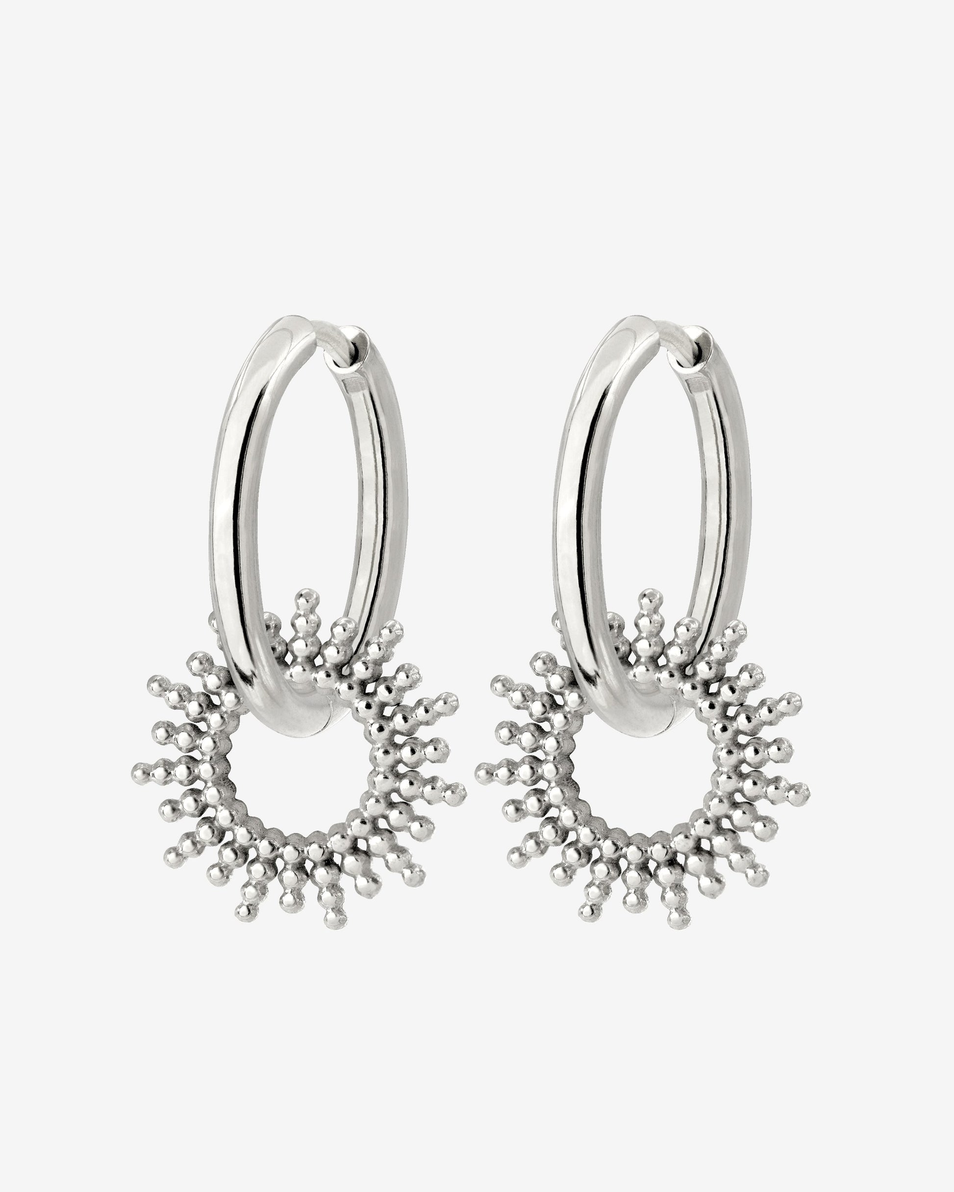 Sunny Hoop Set Medium Argento