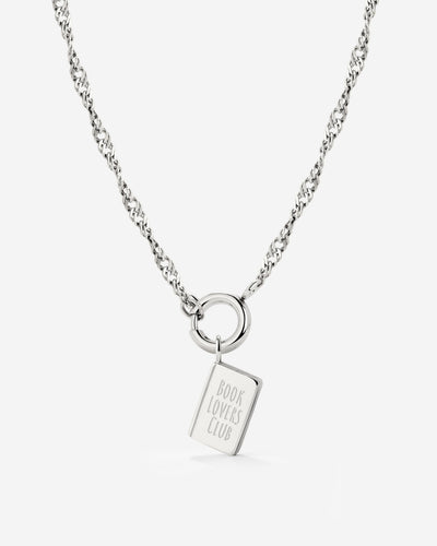 Book Lovers Club Singapore Chain Collana Set Argento