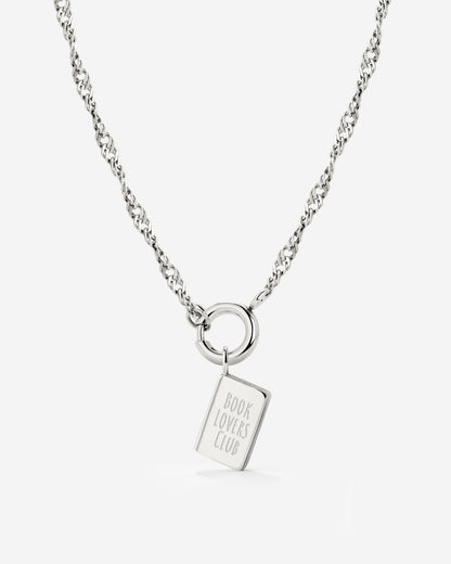 Book Lovers Club Singapore Chain Collana Set Argento