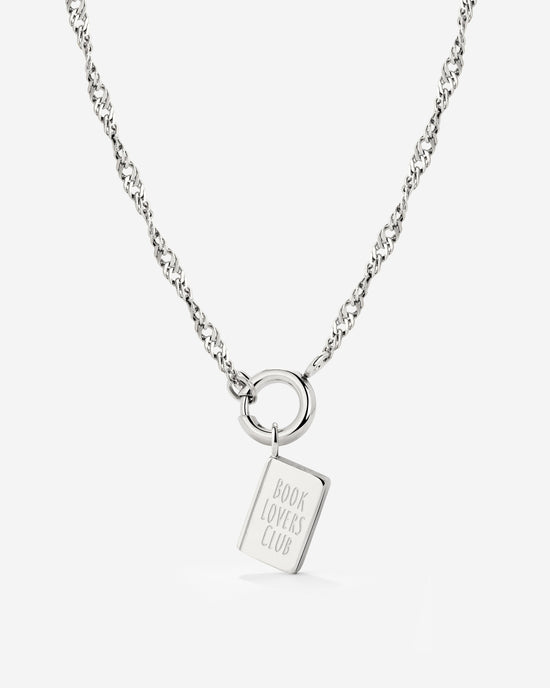 Book Lovers Club Singapore Chain Collana Set Argento