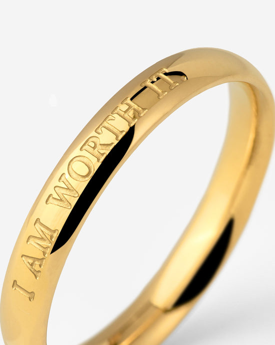 I am worth it Anello Oro