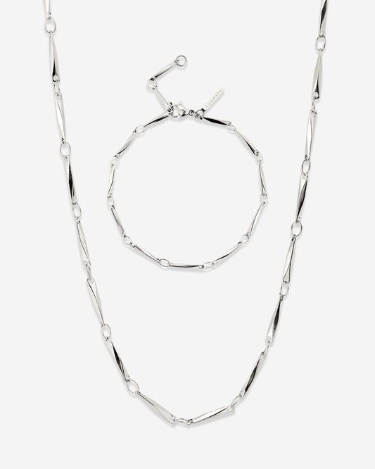 Curved Links Bundle Argento