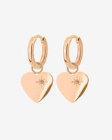 Sparkle Heart Hoop Set Baby Oro Rosa