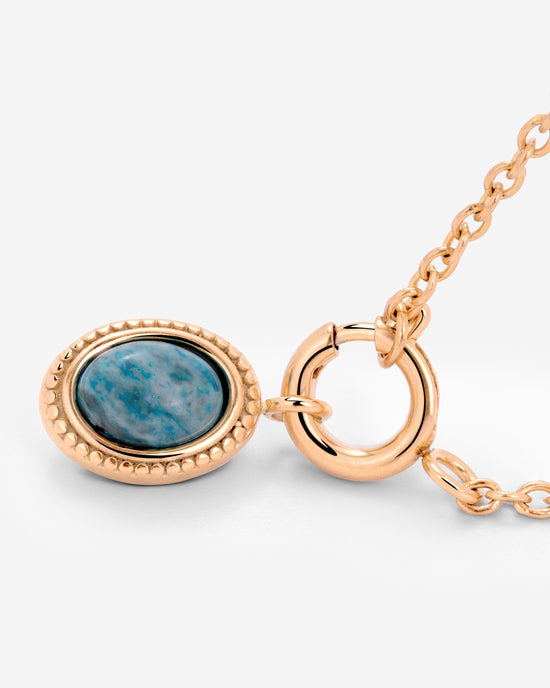 Ocean Agate Classic Chain Collana Set Oro Rosa