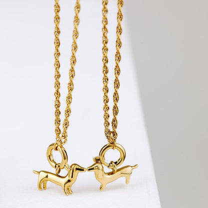 Shorty Rope Chain Collana Set Argento