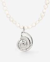 Ammonite Pearl Collana Argento