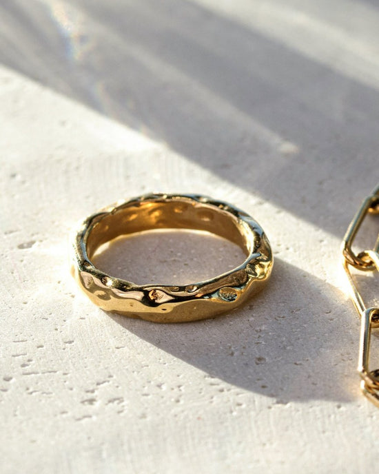 Hammered Unity Anello Argento