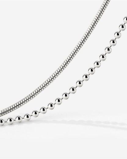 Duo Beads Bracciale Argento