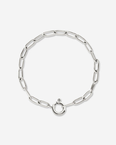 Oval Links Charm Bracciale Argento