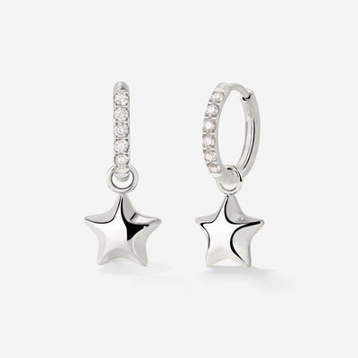 Nova Glimmer Hoop Set Small Argento