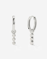 Bezel Bling Hoop Set Small Argento