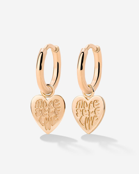 More Self-Love Hoop Set Small Oro Rosa