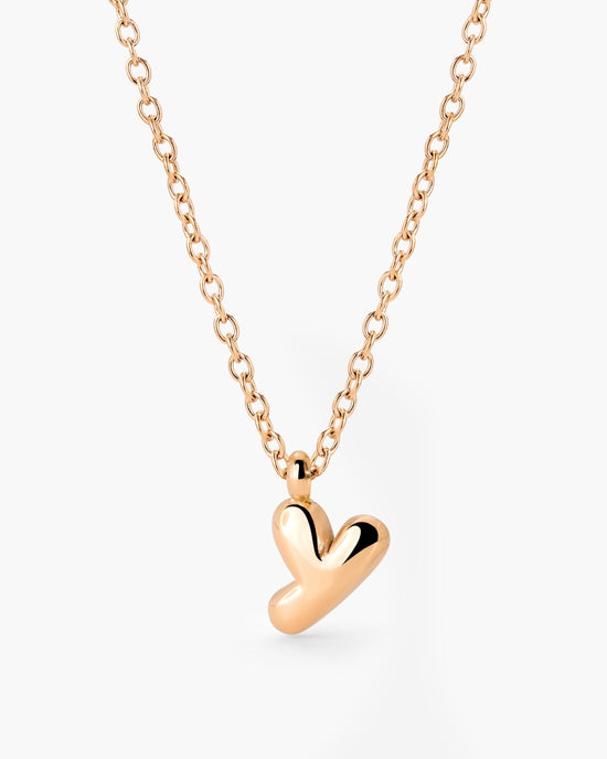 Bubble Letter Collana Oro Rosa