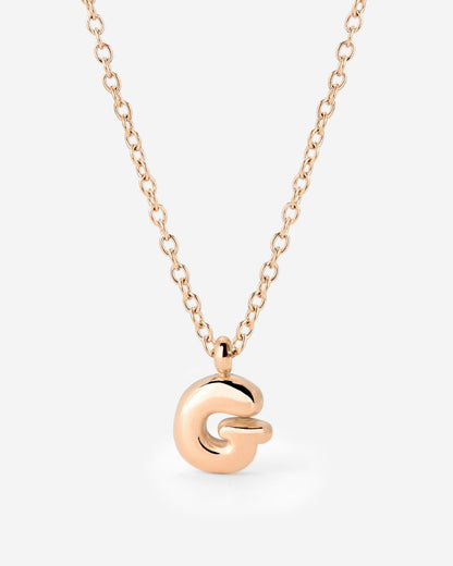 Bubble Letter Collana Oro Rosa