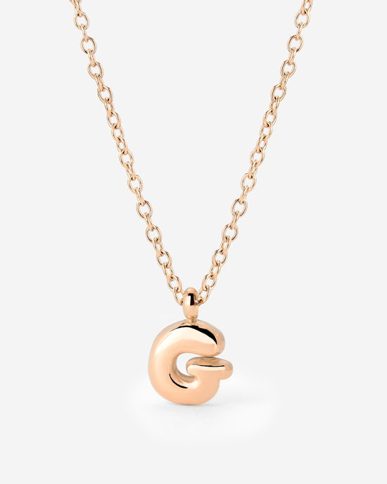 Bubble Letter Collana Oro Rosa