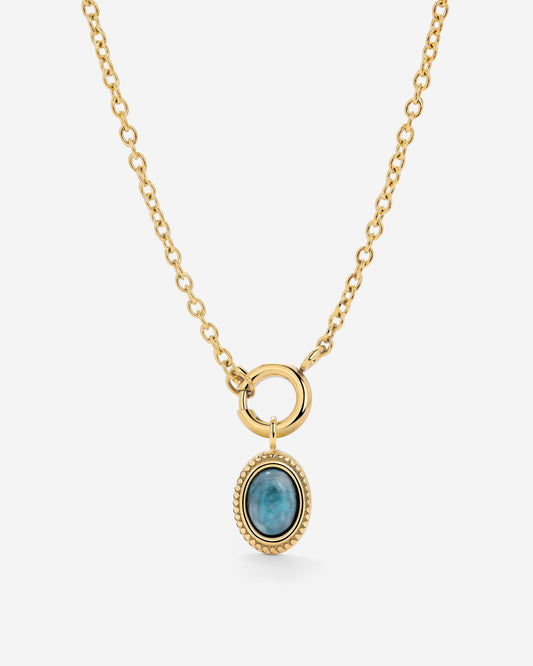 Ocean Agate Classic Chain Collana Set Oro