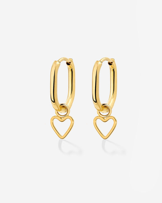 Light Heart Oval Hoopies Oro